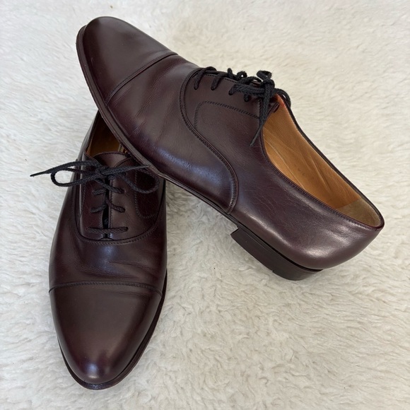 a. testoni Dark Brown Leather Men\'s Dress Shoes size 10 M main image 4